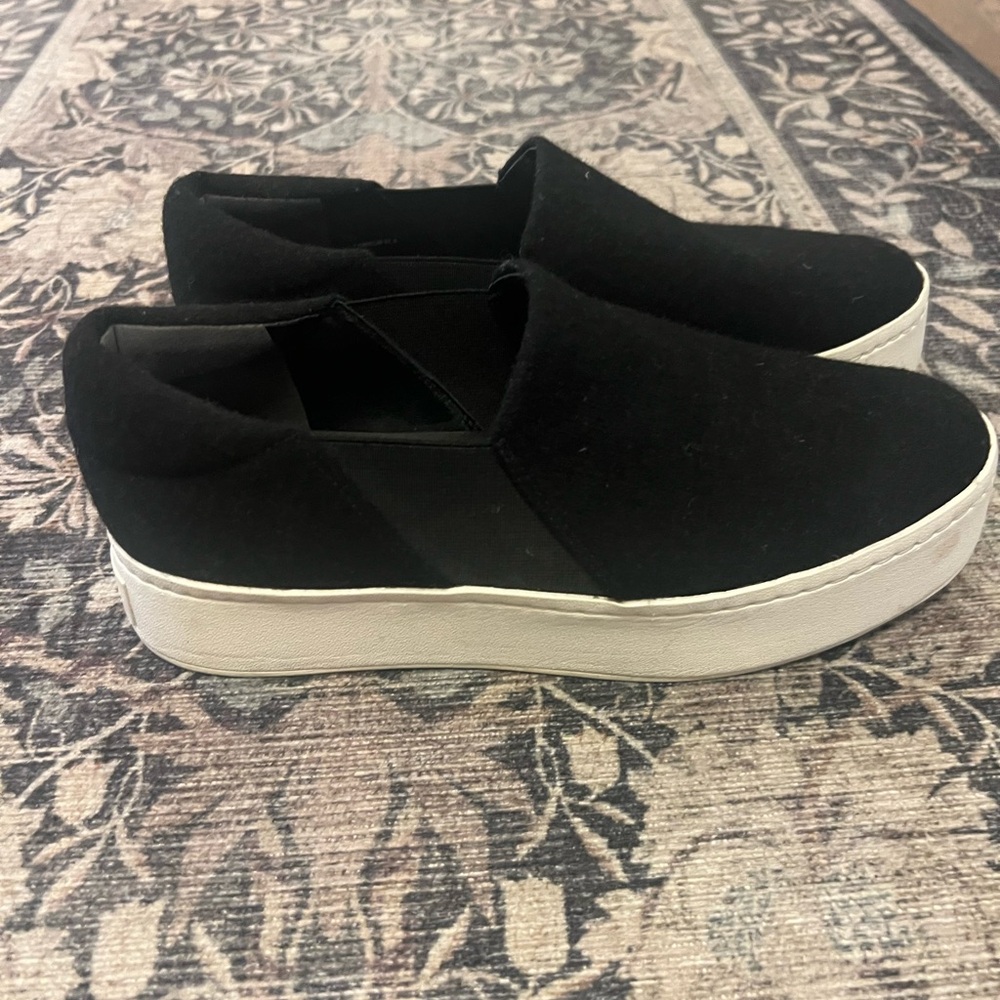 Vince Black Wool Slip-on Sneaker